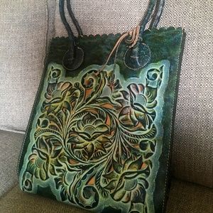 Patricia Nash Cavo Turquoise tote